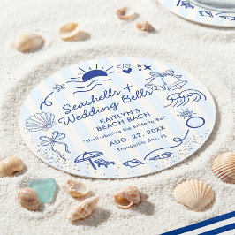 Snigelskal & Bröllopsklockor Strandmöhippa Underlägg Papper Rund