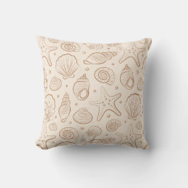 Snigelskal kustnära boho strand neutral kräm kudde