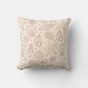 Snigelskal kustnära boho strand neutral kräm kudde