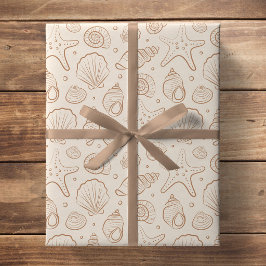 Snigelskal kustnära nautisk boho strand neutral kr presentpapper