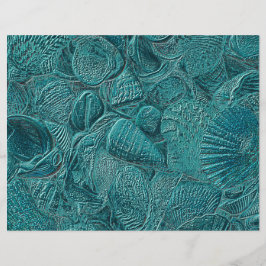 Snigelskal Oceanstrand Teal Metallisk Stil
