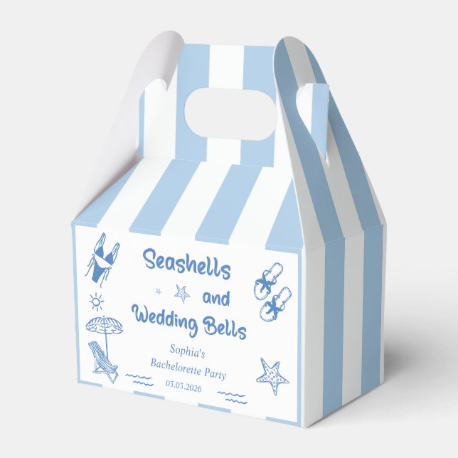 Snigelskal och bröllopsklockor Sjungande möhippa Presentaskar (Framsidan Sidan)