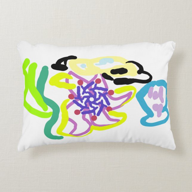 Snigelskal och sjöstjärna prydnadskudde (Framsidan)