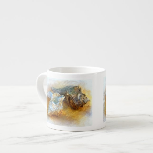 Snigelskal på stranden espressomugg (Framsida vänster)
