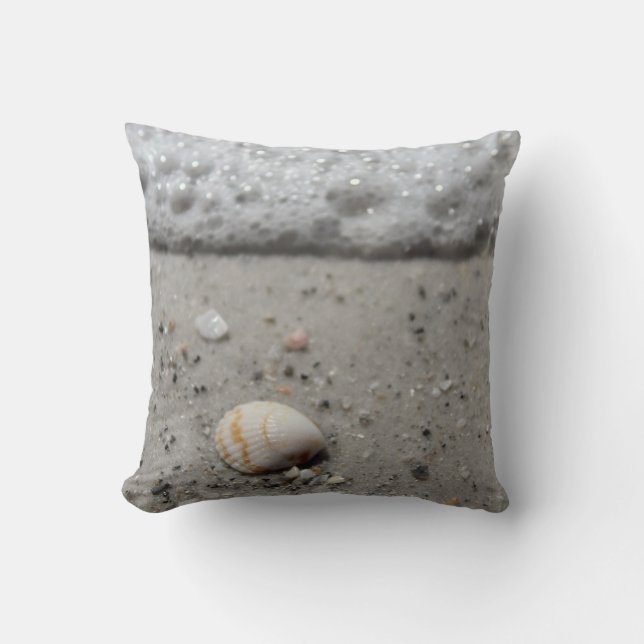 Snigelskal på strandkudde kudde (Framsida)