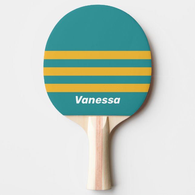 Snigelskal Soluppgång över Randig med Namn Pingisracket (Framsidan)