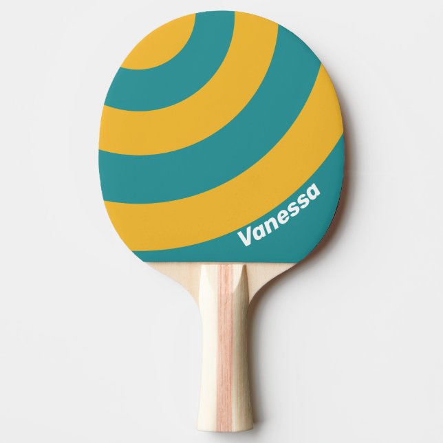 Snigelskal Soluppgångscirkel Rand med Namn Pingisracket (Framsidan)