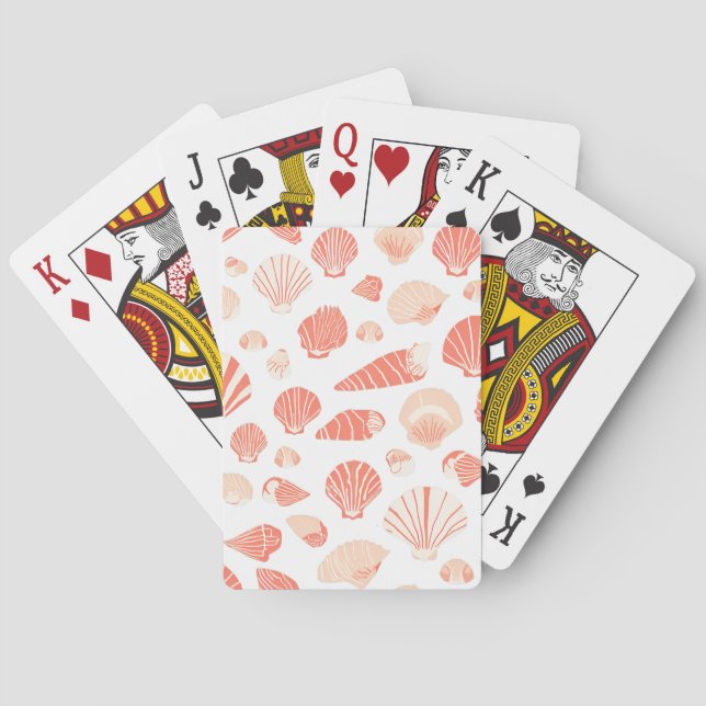 Snigelskal | Söt oceanstrand Casinokort (Baksidan)