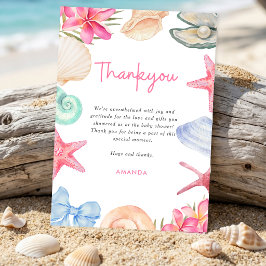 Snigelskal Strand Återkommer snart Baby Shower Inbjudningar
