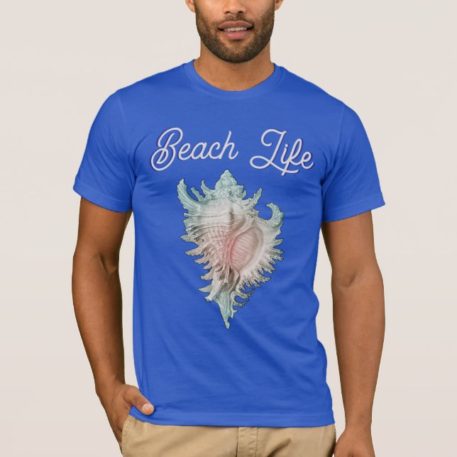 Snigelskal "Strandliv"  T Shirt (Framsida)
