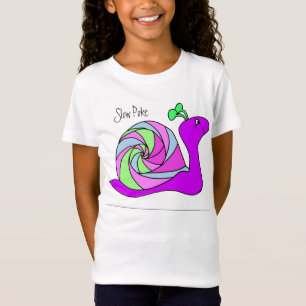 Snigelskjorta för flickor tee shirt