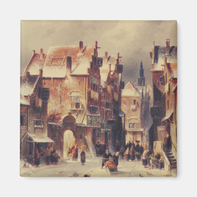 Snigga gatan i Haarlem av Charles Leickert Magnet (Framsidan)