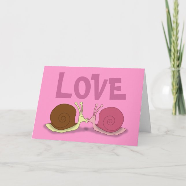 Sniglar Förälskade Greeting Card Kort (Framsida)