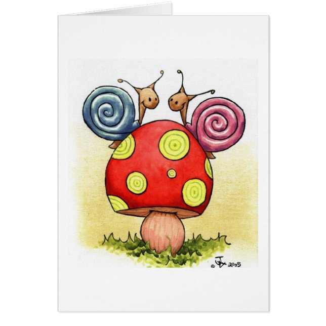 SNIGLAR HÄLSNINGSKORT (Framsidan)