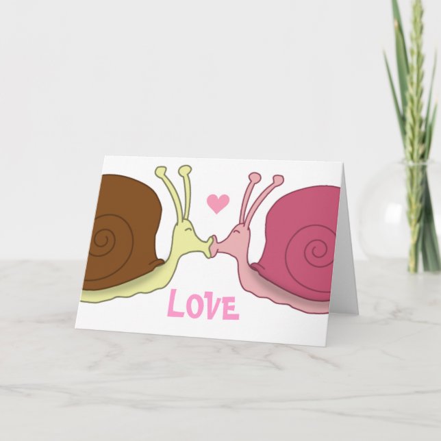 Sniglar I Kärlek Välkomstkort Kort (Framsida)