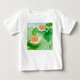 sniglar på blad i trädgården t shirt