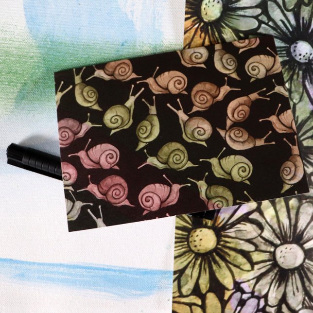 Sniglar replbrun natur älskare snigel mönster kort (Skapare uppladdad)