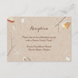 Sniglar & sjöstjärnor på strandbrölloppskort tilläggskort