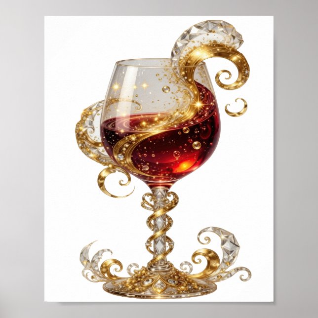 Snill Gold ABSTRAKT KONST Poster (Framsidan)