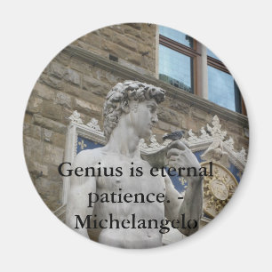 Snille är evig patiens. - Michelangelo Magnet