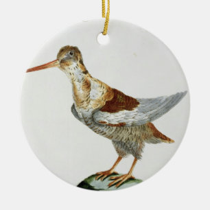 Snipe c.1767-76 (räcka färgad gravyr), julgransprydnad keramik