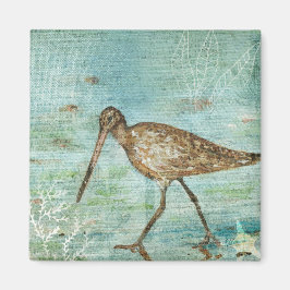 Snipe Shorebird Beach House Decor Magnet
