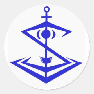 Snipentologisk emblem runt klistermärke