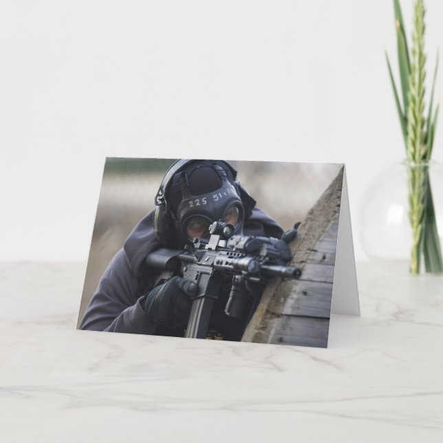 SNIPER AR-15 FUNNY FÖDELSEDAGSKORT KORT (Framsida)