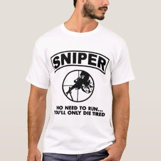 Sniper behöver ingen Vuxen till Springa USMC Army  T Shirt