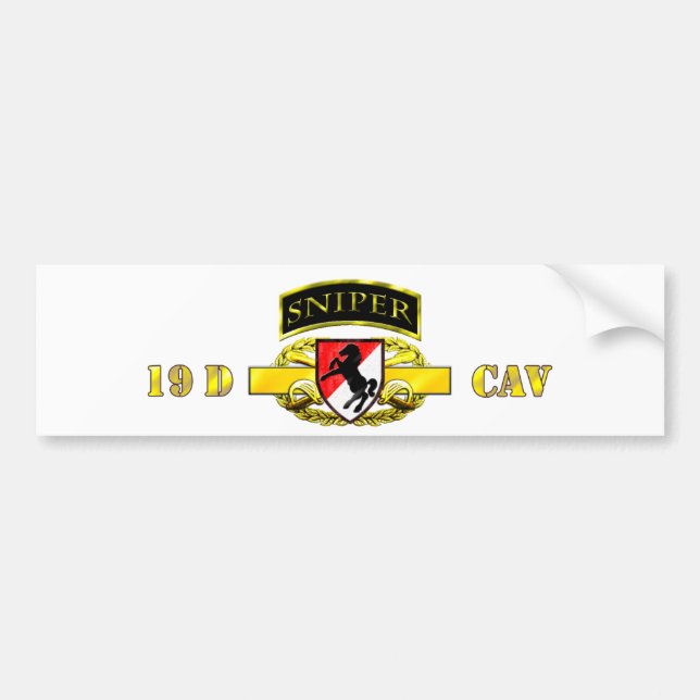 Sniper-flik 19D Cav-scout 11:e pansarskvadronen Bildekal (Framsidan)