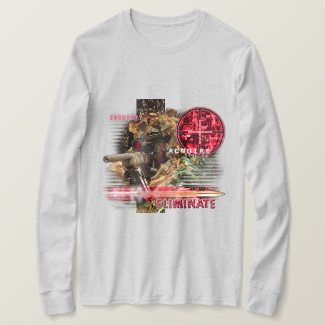 Sniper Identify Acquire Eliminate T Shirt (Design framsida)