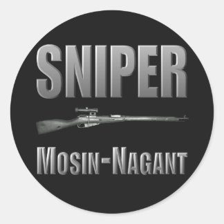Sniper Mosin-Nagant Sticker Runt Klistermärke