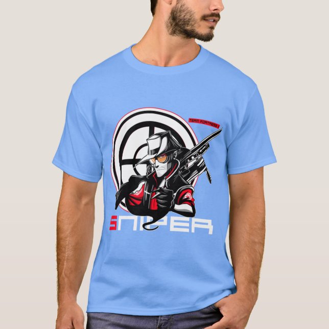 Sniper retro t shirt (Framsida)