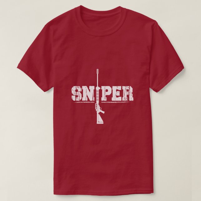 Sniper-taktisk Shooter-Precision Marksman-tshirt T Shirt (Design framsida)