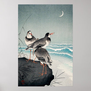 Snipes vid kusten av Ohara Koson (1926) Poster