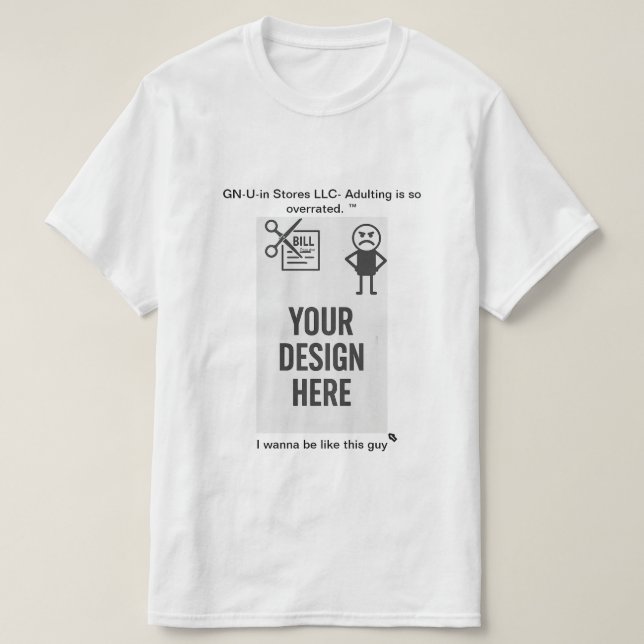 "Snippa Stressa" X-Anpassadet Fakturering T-Shirt (Design framsida)