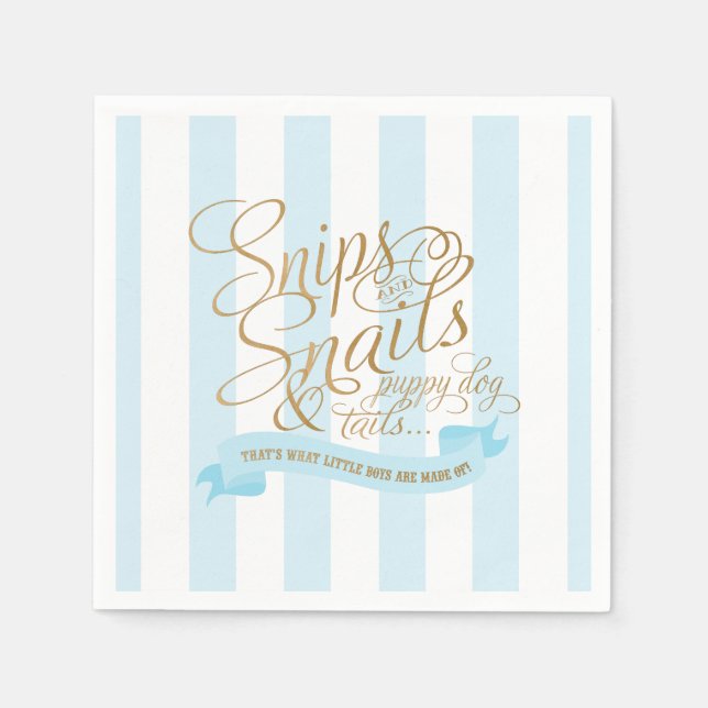 Snips and Snails Cocktail Servetter (Framsidan)