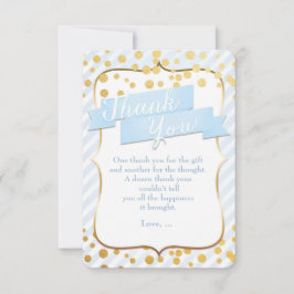 Snips & Snails Blå & Guld Fest Tacksamhetskort Tack Kort
