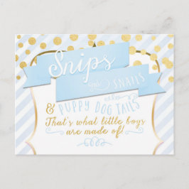 Snips & Snails Pojkarnas Annonserings Foto Postkor Meddelande Vykort