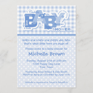 Snips & Snigel Baby Shower-inbjudan Inbjudningar