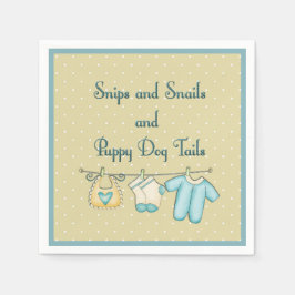 Snips Snigel mariy Hund med Barnkläder Pappersservett