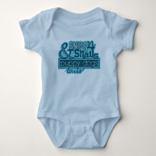 Snips Snigel Puppy Hund Pojke Creeper Romper Tee Shirt