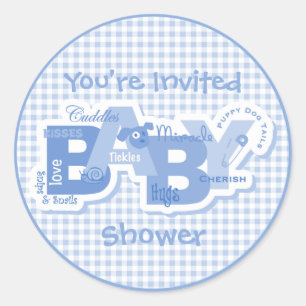 Snips & snigelbaby showerklistermärke runt klistermärke
