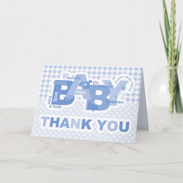 Snips & snigelbabytackkort tack kort (Framsida)