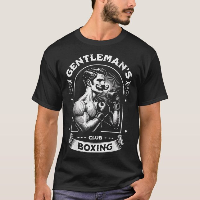 #snirt Gentleman's Boxningsklubb Retro Med Box Box T Shirt (Framsida)