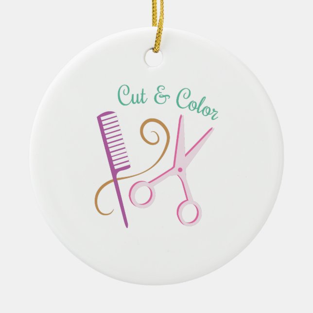 Snitt & färg julgransprydnad keramik (Framsidan)