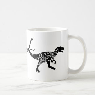 Snitt för kött för den DinosaurTrex diplodocuse Kaffemugg