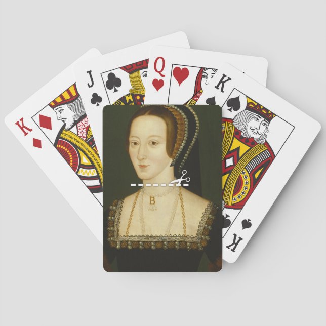 Snitt här - Anne Boleyn Spel Kort (Baksidan)