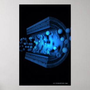 Snittet beskådar av blodceller i en artär poster