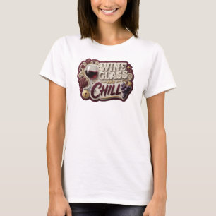 Snittig Golden VINGLAS ÖCH RELAX Grafisk T-shirt